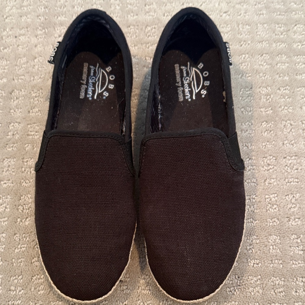 Bobs Skechers memory foam Black Slip-On espadrilles 7.5